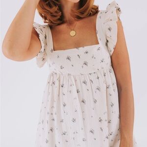 Floral Ruffle Sleeve Dress